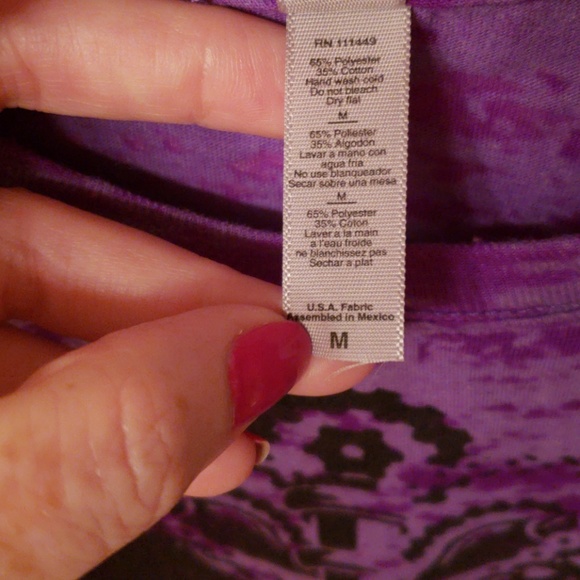 Graphic Tee-Next Level Purple Burnout, Size M - Picture 7 of 9